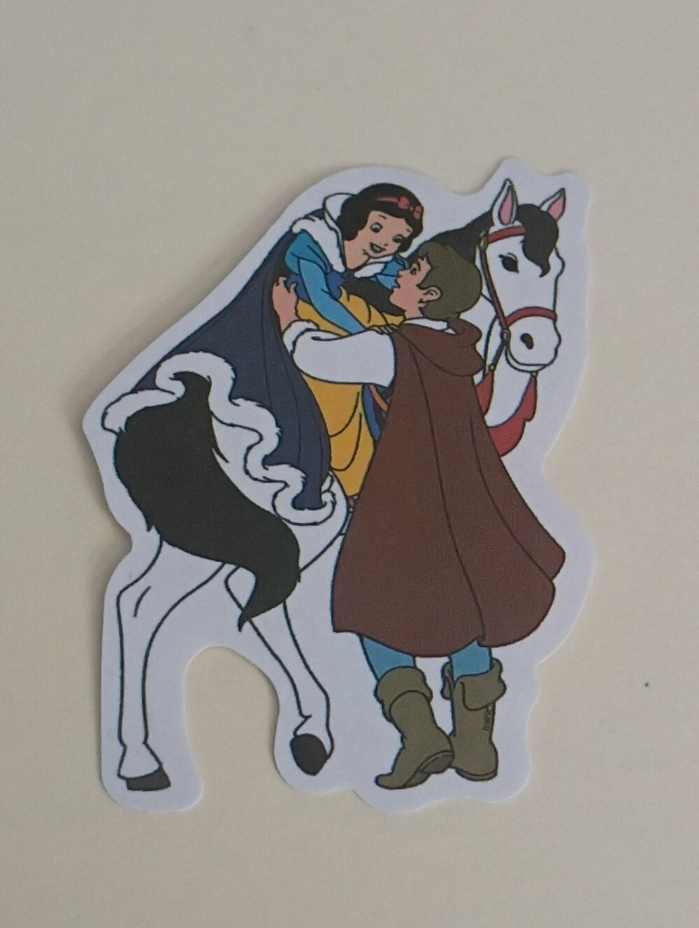 10/$10 Sticker - Snow White - Princess On Horse With Prince Charming - Disney